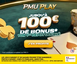 PMU Play - Jusqu’à 100 euros de bonus, premier dépôt doublé